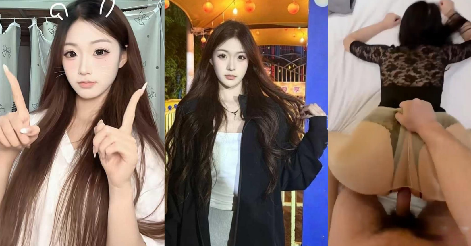 河南师范超美舞蹈生【周彤彤】，情趣蕾丝内裤勾引男友，开档黑丝无套后入，各种体位疯狂爆操！