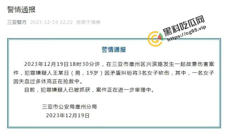 海南三亚 男滨中学门口被骂激怒精神小伙与精神小妹的爱恨情仇持刀伤人事件 现场画面曝光-1